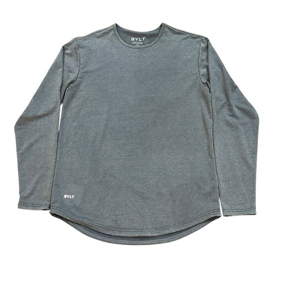 BYLT Basics Snow Wash DCLS Long Sleeve T Shirt Grey Medium Lightweight Casual - Picture 1 of 6